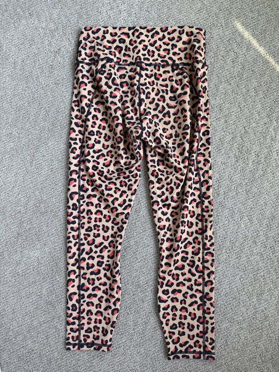 Women’s Leopard Print Leggings in Neon Pink/Black - Comfortable Active Bottoms - Picture 3 of 3